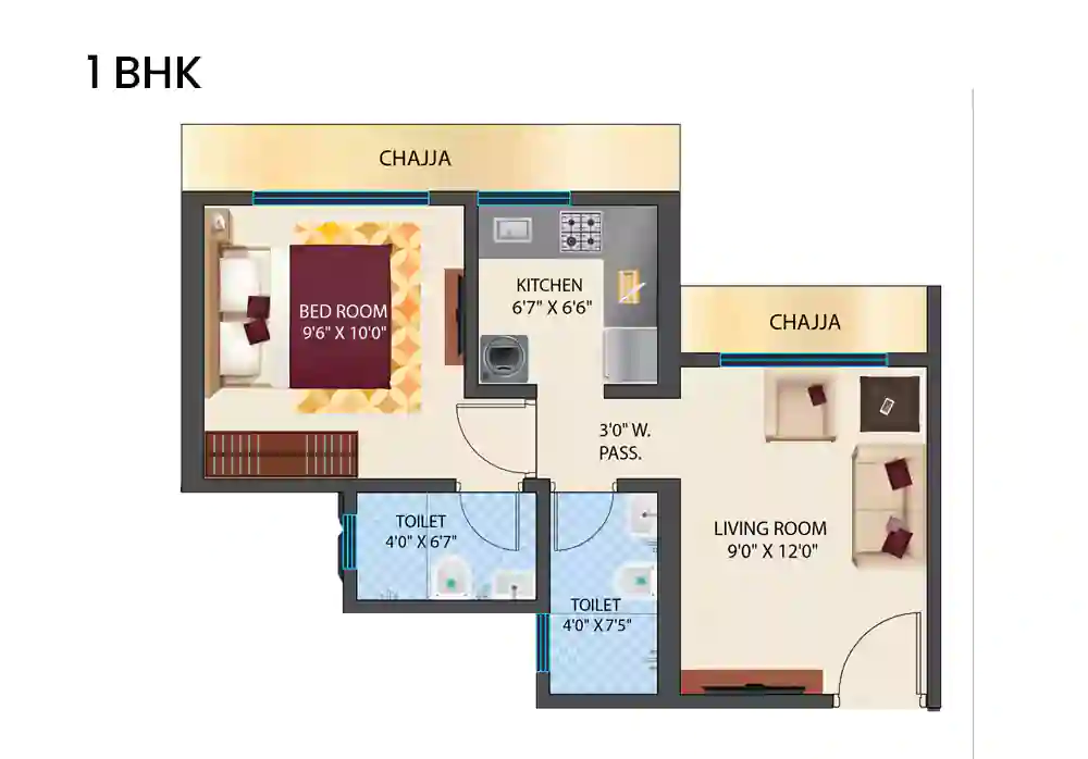 1 BHK - Type 3